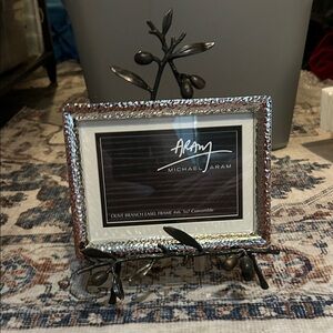 Michael Aram Olive Branch Frame - Silver and Black